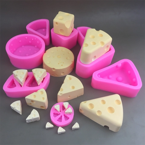Simulation Cheese Silicone Mold 3D Realistic Cake Chocolate Baking Tool DIY Handmade Candle Soap Making