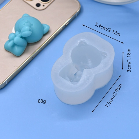 Silicone Mold Cartoon Rabbit Bear Heart Shape For DIY Handcrafting Fondant Cake Decorating Aromatherapy Plaster Resin Casting