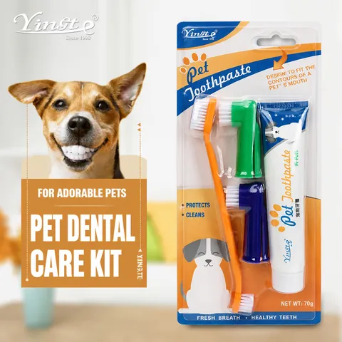Spazzolino E Dentifrice Per Animali Domestici Doppia Testa Spazzolini Da Dito Pulizia Dentale Orale Cani Gatti Igiene