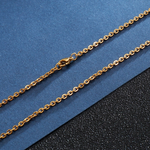 Collana A Catena In Acciaio Inossidabile Maglia A Croce Forma O Minimalista Gioielli Accessorio Moda Uomo Donna
