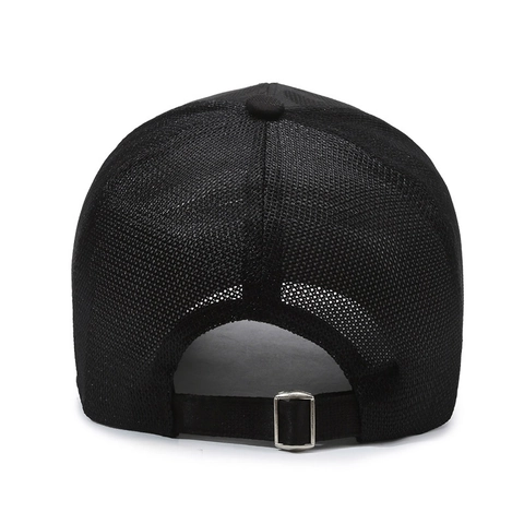Unisex Baseball Cap Camouflage Mesh Trucker Hat Gothic Letter Embroidery Breathable Sunshade Adjustable Cotton Polyester