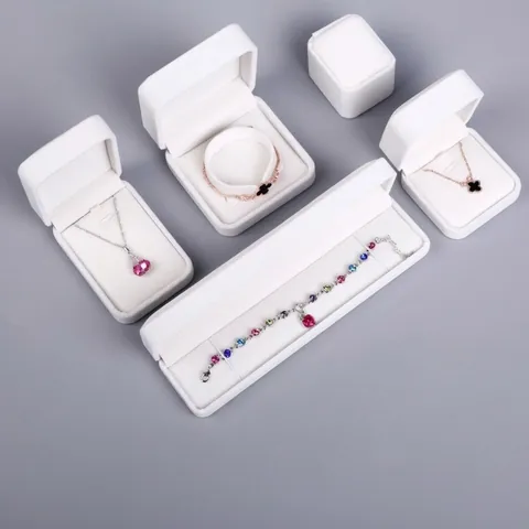 Velvet Jewelry Gift Box For Rings Earrings Pendants Necklaces Bracelets Soft Flannel Storage Case Display Organizer