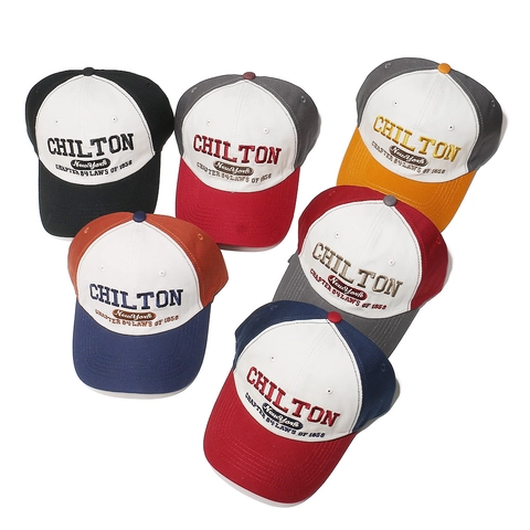 Gorra De Béisbol Vintage Americana Algodón Color Block Letra Bordada Protección Solar Visera Curva Deportiva Unisex