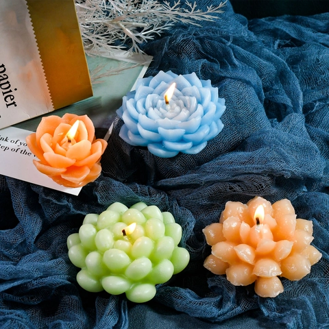 3D Succulent Lotus Bloem Siliconen Mal Voor DIY Geurkaarsen Maken Zeep Aromatherapie Gips Ornament Knutselen