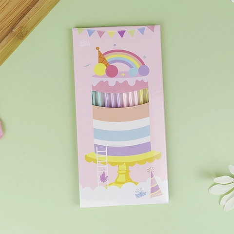 12Pcs Colorful Spiral Birthday Candles Long Thin Cake Candles For Birthday Party Celebration Decoration Cake Topper Decor