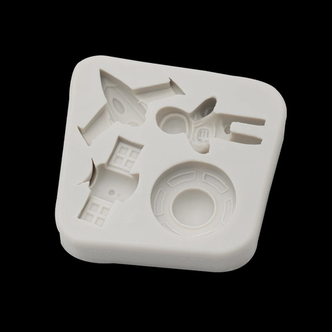 Space Astronaut Rocket Planet Silicone Mold Fondant Chocolate Cake Decorating Tool Candy Craft Mold