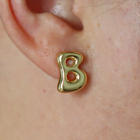 Mode Kupfer Gold Ballon Blase Alphabet Initialen Buchstaben Creolen Für Damen Personalisierte Trendige Initialen Schmuck Geschenk