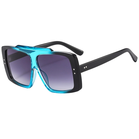 Oversized Square Sunglasses PC Frame UV400 Protection Rivet Retro Hip Hop Punk Style Eyewear For Men Women