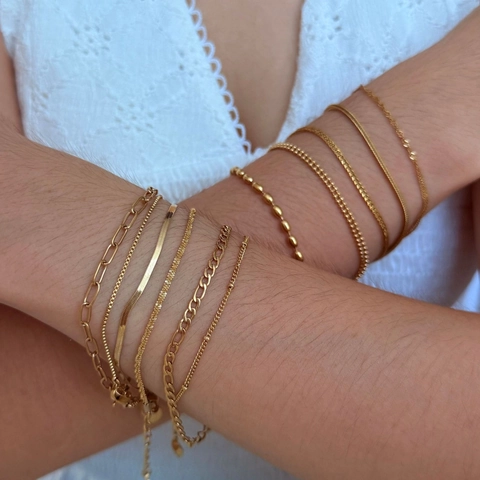 Stainless Steel Bracelet Minimalist Electroplated Versatile Delicate Fashionable Daily Jewelry For Women