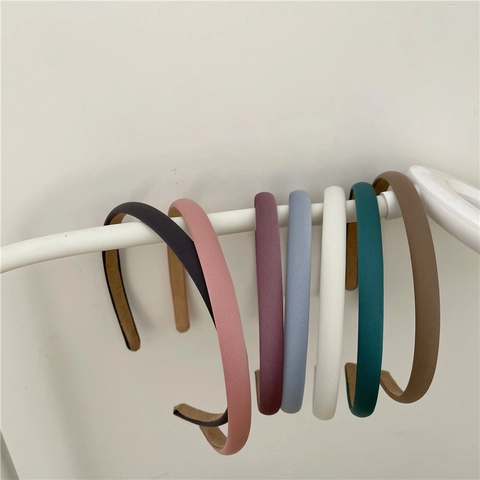 Minimalist Solid Color Headband Cloth Fabric Candy Color Non-slip Hair Band Accessory For Women Girls Korean Style Matte