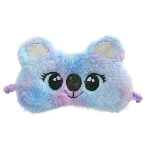 Plush Sleep Eye Mask Gradient Cartoon Animal Blackout Blindfold Soft Elastic Strap For Travel Nap Women Girls Cute