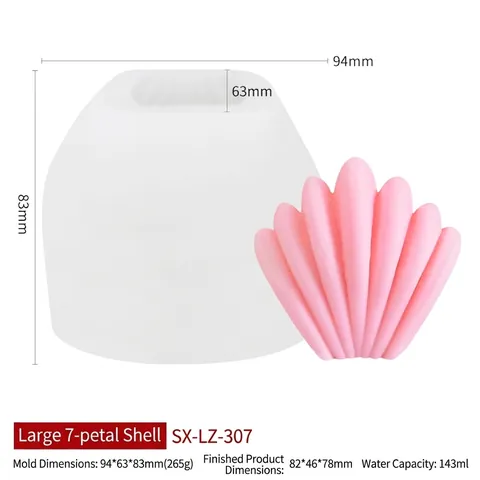 Shell Conch Silicone Mold Food Grade DIY Scented Candle Soap Making Easy Release Ocean Style Handcrafted Tool