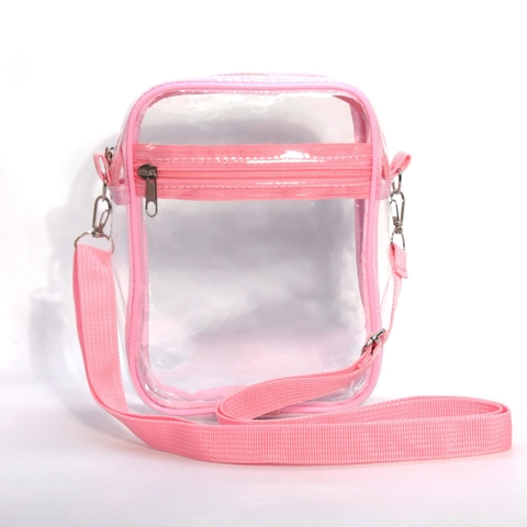 Borsa A Tracolla Trasparente PVC Chiaro Impermeabile Approvata Per Lo Stadio Borsa A Spalla Con Tracolla Regolabile Cerniera