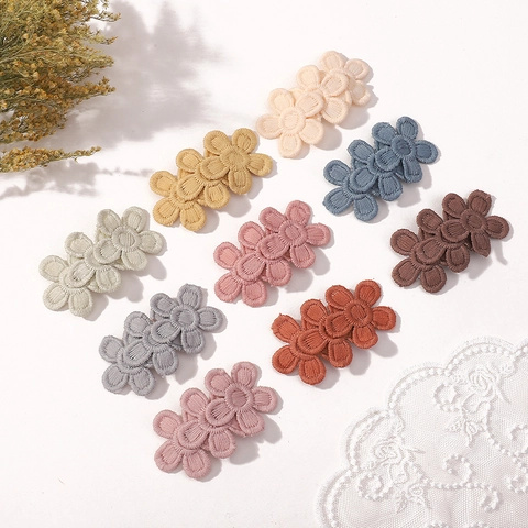 Kinder Mädchen Blumen Haarspangen Stoff Bestickt Sonnenblume BB Haarnadeln Handgefertigt Floral Kleinkind Haarclips