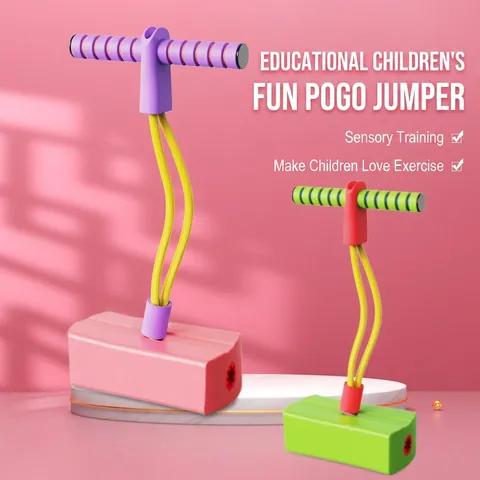 Saltatore Pogo In Schiuma Per Bambini Suono Squeak LED Flash NBR Gomma Sport Fitness Giocattolo Interno Esterno Allenamento