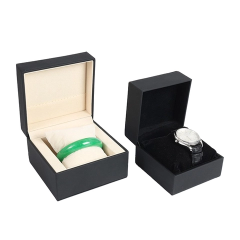 Luxury PU Leather Watch Box High-End Flip Watch Display Case With Soft Cushion Watch Storage Box For Men Women Gift Packaging Case