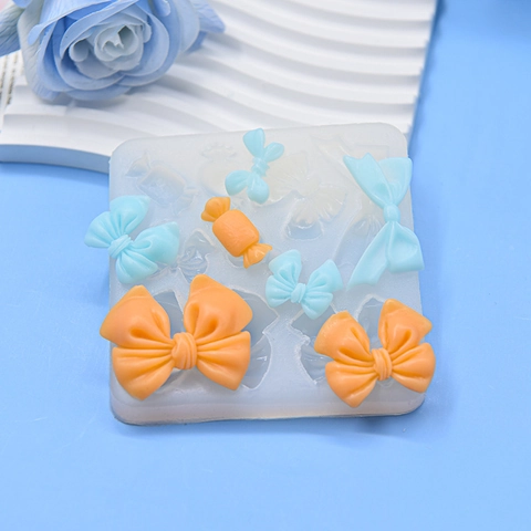Bowknot Candy Silicone Mold DIY Handmade Fondant Cake Decoration Chocolate Baking Tools Resin Clay Crafting