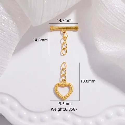 S925 Sterlingsilber Herz OT Verschluss Knebelverschluss Twist Muster Pfirsichherz Für DIY Schmuckherstellung Armband Halskette