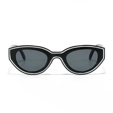 Occhiali Da Sole Cat Eye Retrò Geometrici Bordo Dipinto Protezione UV400 Montura In Plastica Moda Streetwear Unisex