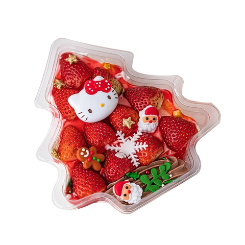 Christmas Cake Decoration Ornaments Resin Soft Glue Toppers Tree Packaging Box Festive Dessert Baking Supplies DIY Party