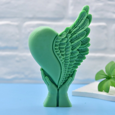 Herz Flügel Hände Silikonform Für DIY Handgemachte Seife Kerze Fondant Handwerk Flexibel Wiederverwendbar