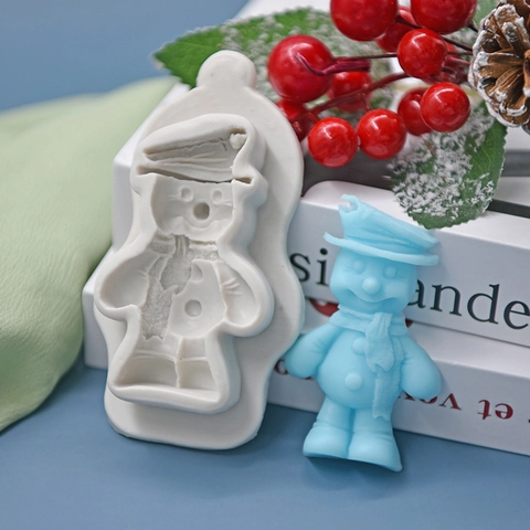 Christmas Santa Reindeer Snowman Elf Silicone Molds For DIY Cake Chocolate Fondant Soap Making Holiday 3D Cartoon