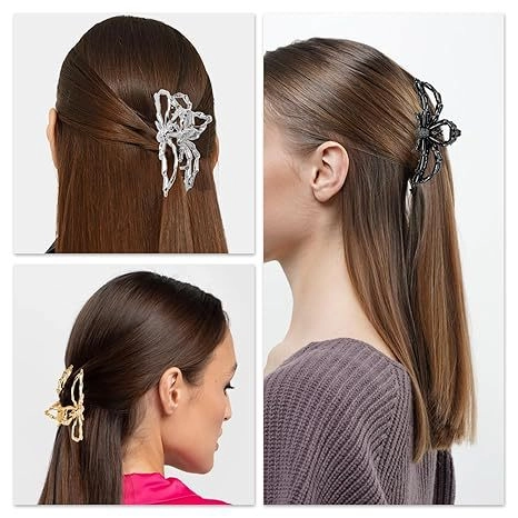 Metal Spider Hair Claw Clip Large Halloween Gothic Punk Party Hair Accessories For Women