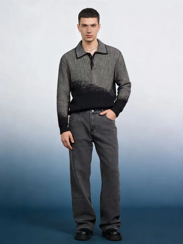 Jeans En Denim Lavé Décontracté Pour Hommes Mode Pantalon Long À Jambe Droite Large Pour Un Usage Quotidien Pantalon Classique À Cinq Poches