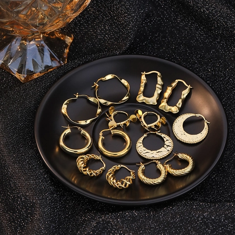925 Sterling Zilveren Hoop Oorbellen Retro Geometrisch Gedraaid Getextureerd Huggie Sieraden Voor Vrouwen