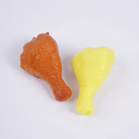 Simulated Chicken Leg Realistic Food Model PVC Keychain Pendant Display Prop Novelty Toy Prank Gift