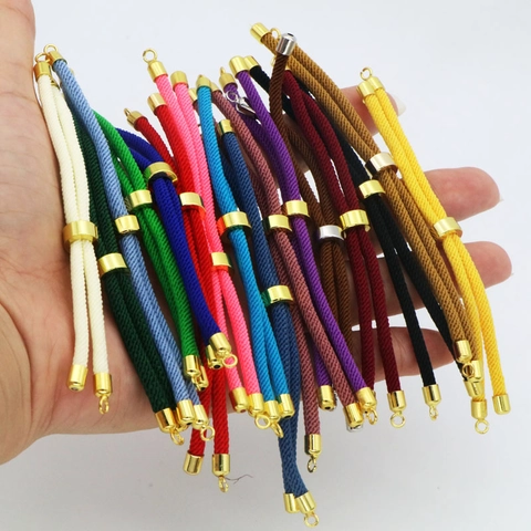 Handwoven Braided Bracelet Cord Adjustable Copper Beads DIY Jewelry Making Accessory Unisex Lucky Rope