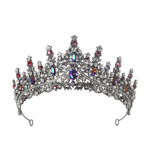 Girls Crown Tiara Alloy Rhinestone Baroque Princess Birthday Party Wedding Pageant Hair Accessories Elegant