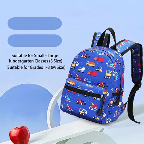 Cartoon Kids Backpack Lightweight Oxford Cloth Spine Protection School Bag For Kindergarten Boys Girls Cute Patterns