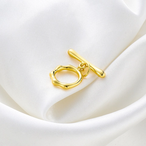 OT Toggle Clasps Copper 14K 18K Gold Plated DIY Jewelry Making Connection Findings For Bracelet Necklace Various Shapes