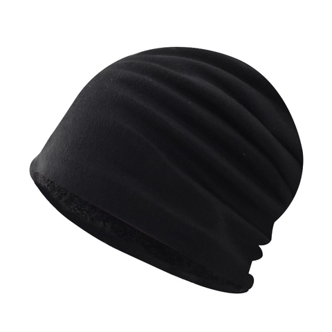 Winter Warm Slouchy Beanie Hat For Men Women Cotton Knitted Fleece Lined Outdoor Thickened Pullover Cap Casual Daily Headwear