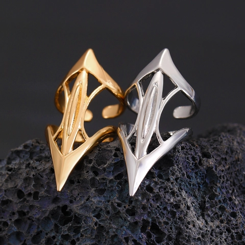Anelli Per Unghie Armatura Gothic Punk Per Donne Uomini Regolabili Aperti Lega Croce Spada Starburst Gioielli Retro Argento Oro