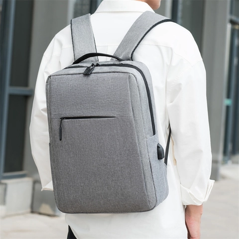 Zaino Per Laptop Da Lavoro Tessuto Oxford Con Porta USB Resistente All'acqua Grande Capacità Per Uomini Donne