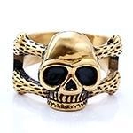 Vintage Punk Gothic Rings Stainless Steel Retro Skull Coffin Poker Eagle Biker Hip Hop Jewelry For Men Women