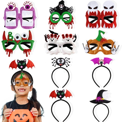 Halloween Feestversiering Geest Vleermuis Oogbal Bril Hoofdband Grappig Masker Kostuum Rekwisieten Griezelige Creatieve Vakantie Haaraccessoires