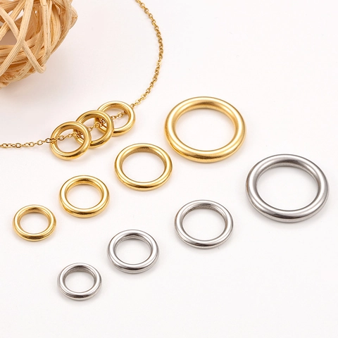 Anelli Senza Saldatura in Acciaio Inossidabile Componenti per Gioielli DIY Connettori Oro Argento per Bracciali e Collane