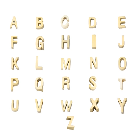 Alphabet Buchstaben Perlen 304 Edelstahl Spiegelpoliert A Bis Z Initialen Charms DIY Schmuckherstellung Komponenten