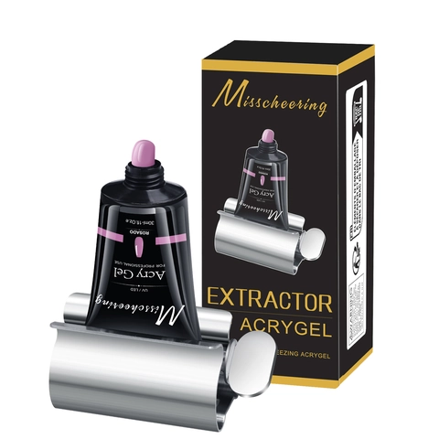 Roestvrijstalen Tubeknijper Handmatige Roterende Verlenging Gel Extractor Roller Tool Voor Nagelkunst