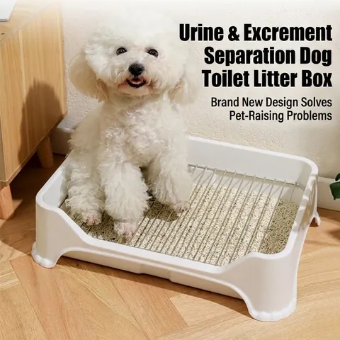 Dog Toilet Potty Tray Stainless Steel Grid Mesh Anti-Slip Indoor Training Pet Litter Box For Puppies Small Dogs