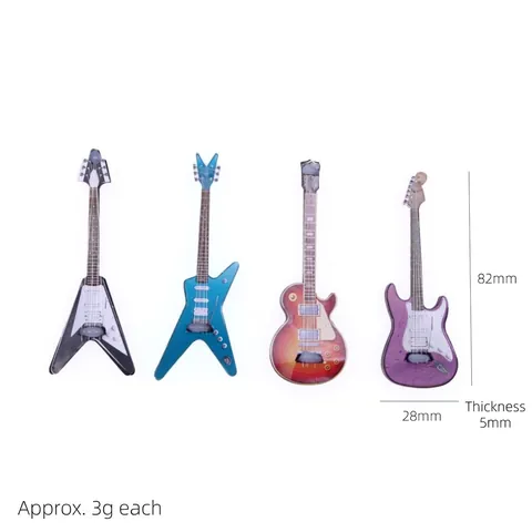 Miniature Electric Guitar Model Wooden Simulation Musical Instrument For Dollhouse Scene Decoration Micro Landscape Accessories