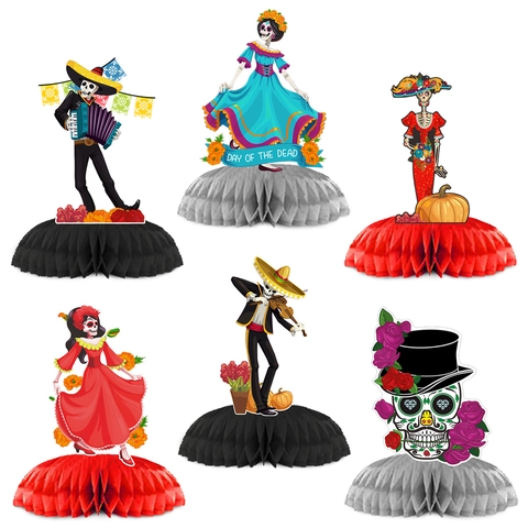 Tag Der Toten Waben Tischdeko Skelett Dekorationen Mexikanische Party Dia De Los Muertos Papier Schreibtisch Ornamente