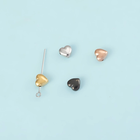 Dijes En Forma De Corazón Acero Inoxidable 304 Pulido Espejo Agujero Pequeño Para Hacer Joyas Collares Pulseras