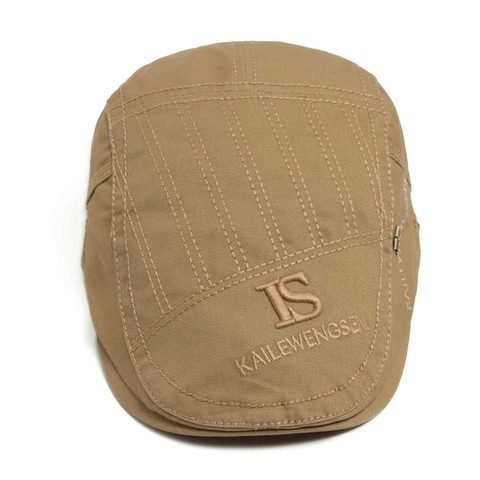 Vintage Flat Cap Cotton Adjustable Ivy Beret Hat With Letter Embroidery Metal Buckle For Men Women Casual Sunshade