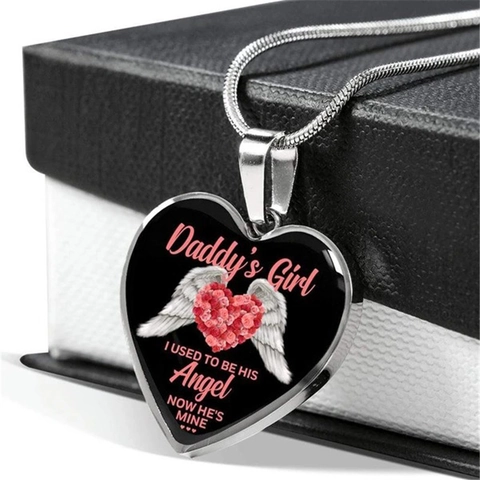 Collana Con Pendente A Cuore Lega Vetro Messaggio Sentimentale Gioielli Moda Regalo Figlia