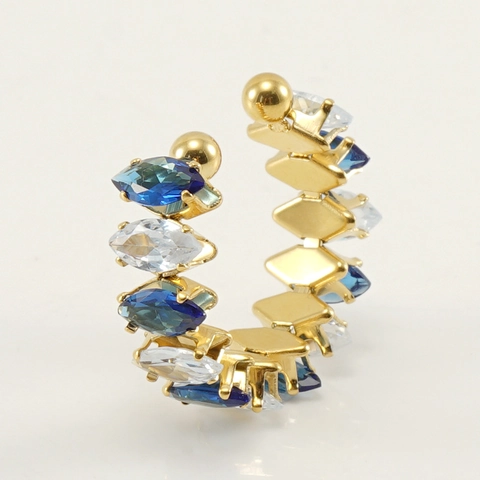 Marquise Zirkonia Verstellbarer Ring 18K Vergoldet 304 Edelstahl Geometrisch Minimalistisch Modeschmuck Für Damen