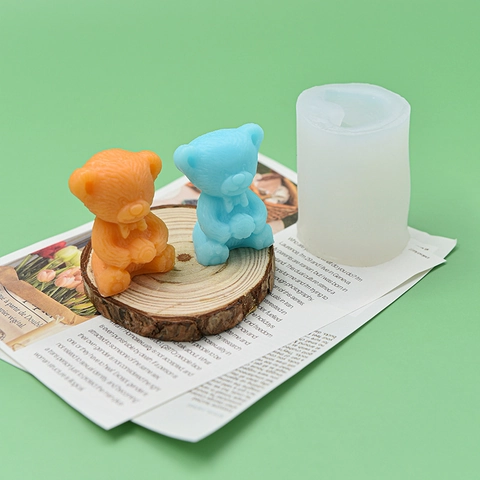 3D Bär Silikonform Zum Backen Kuchen DIY Aromatherapie Kerze Seifenherstellung Gips Dekoration Handwerk Zubehör